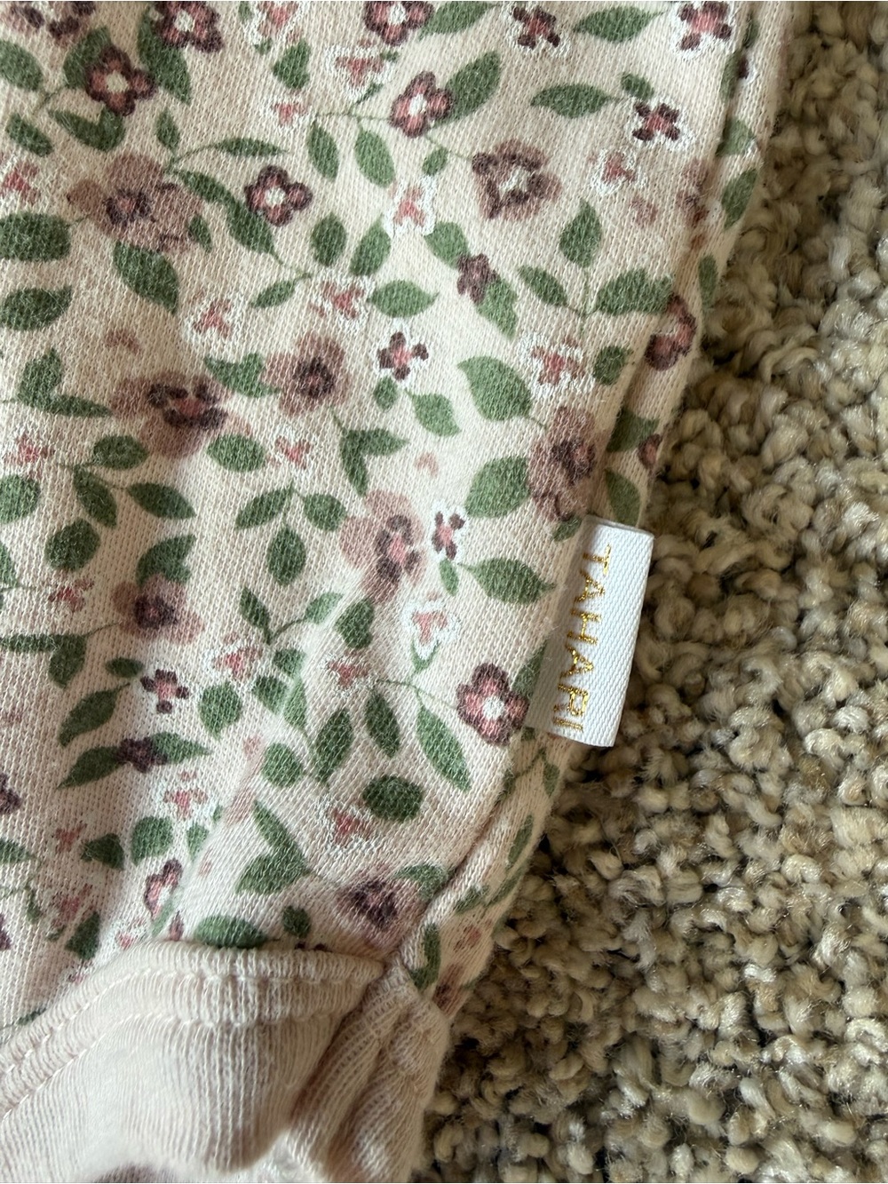 Tahari Pink Floral Ruffle-Sleeve Baby Bodysuit - Picture 4 of 8